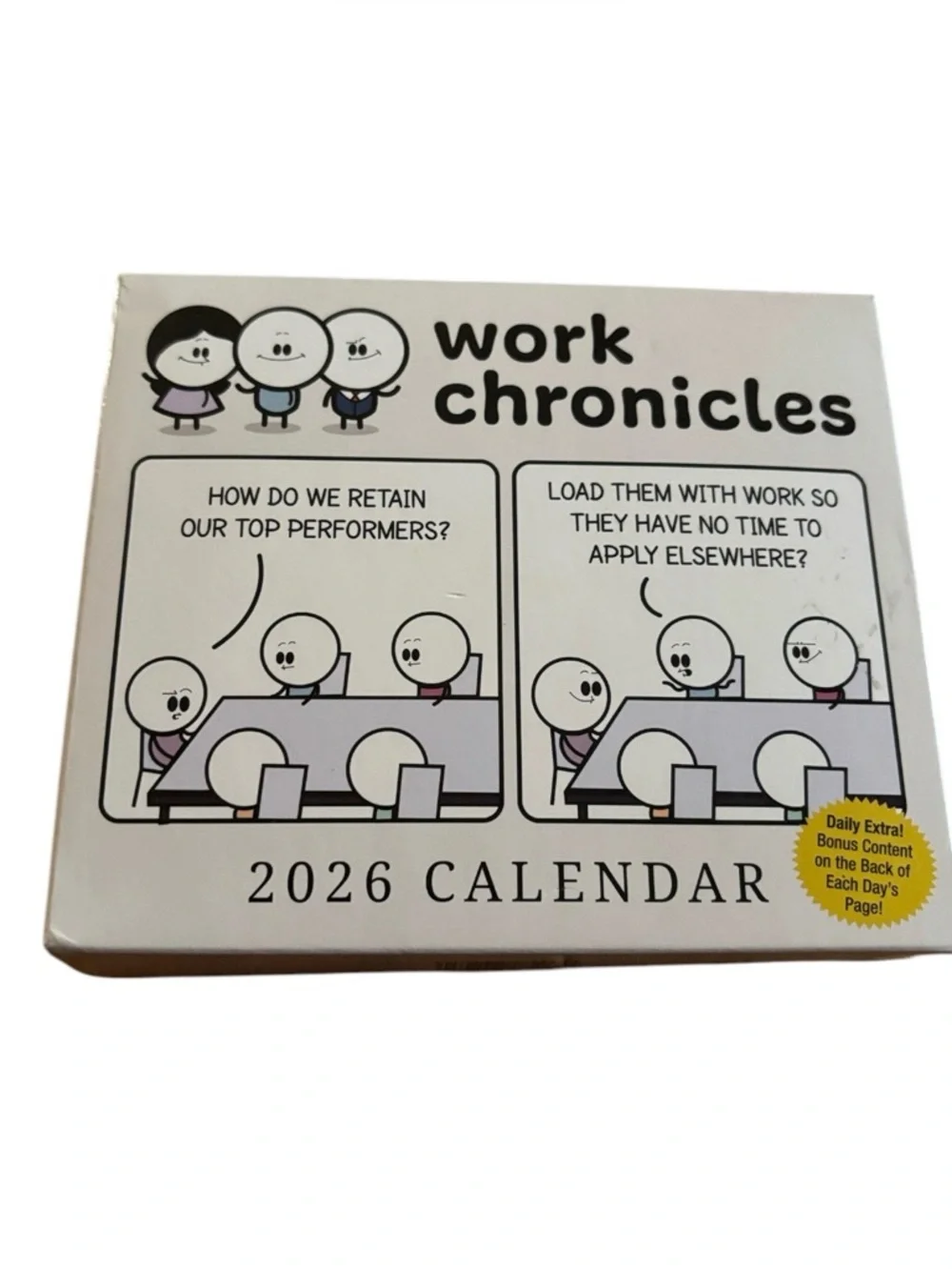 Work Chronicles | 2026 Daily Extra Bonus Content Office CHIC FUN Unisex Calendar